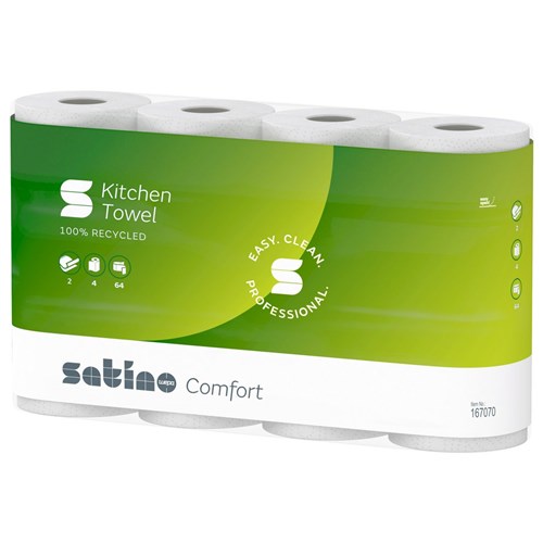 Satino Keukenrol Comfort 2 laags  (8 x 4 rol x 64 vel)